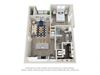 A2 - Luxury one bedroom apartment with living room kitchen with island bathroom with bathtub and shower closet and patio with storage